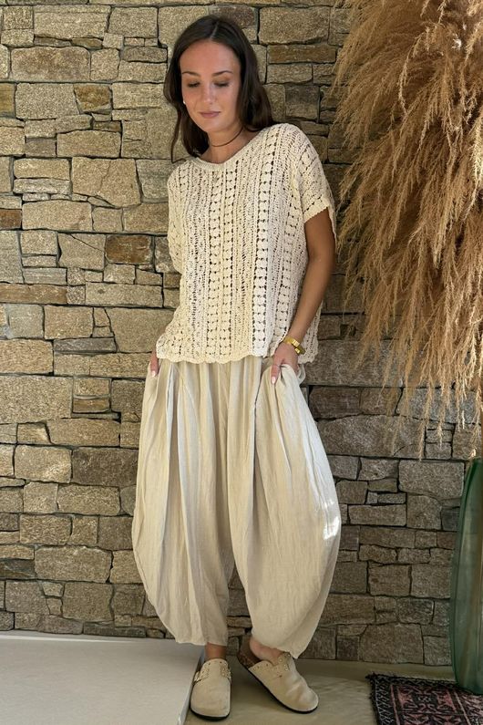 Destino Crochet Tank Top Stone /25=